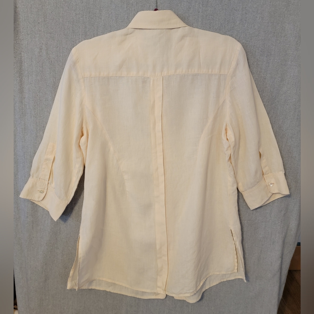 Maxmara Cream Button Down Blouse - image 2